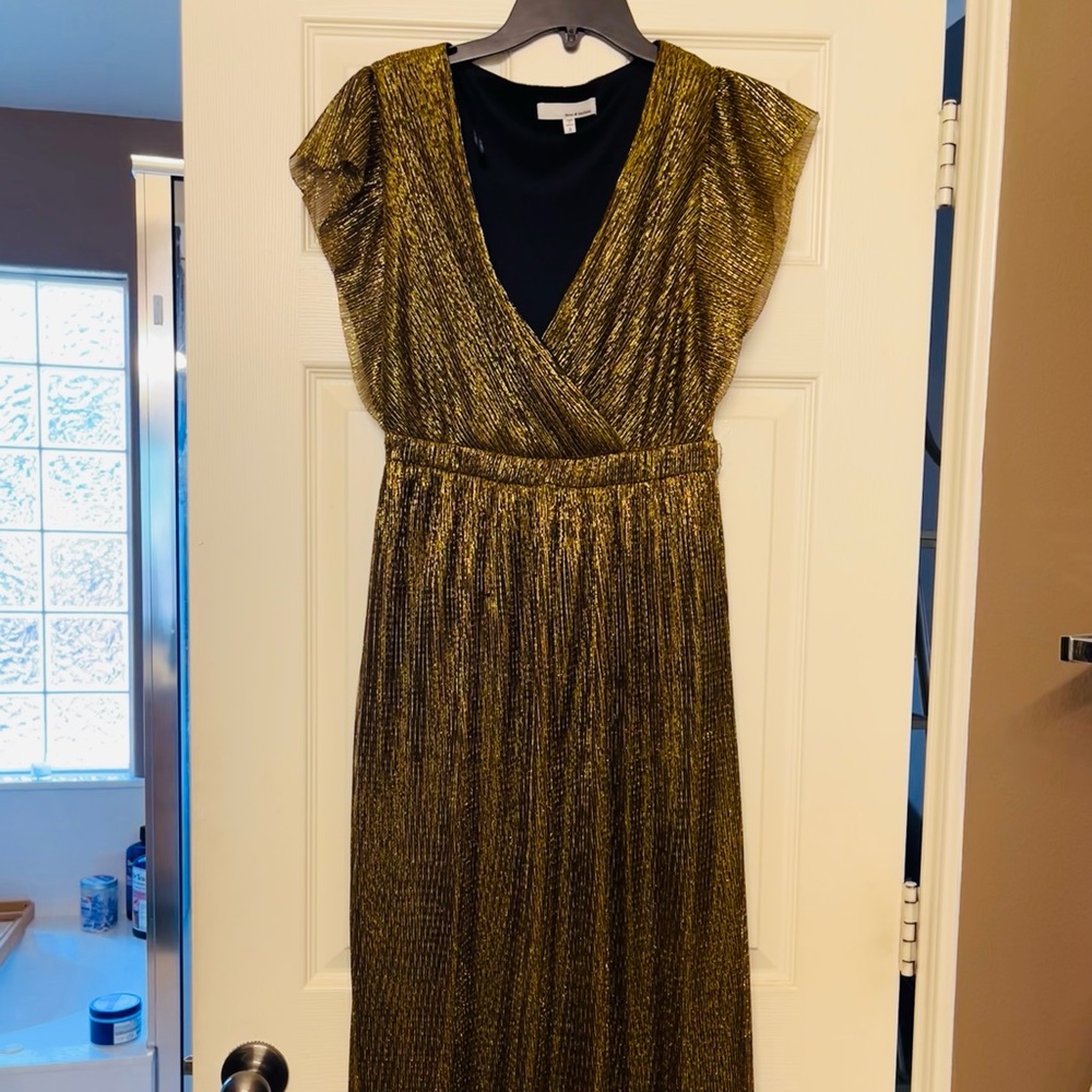 Gold evening dress
